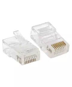 Коннектор RJ-45 TERACOM неэкранированный 8P8C Cat.5E универсальный (уп.10шт) EKF TRC-PLUG-5EUTP-10