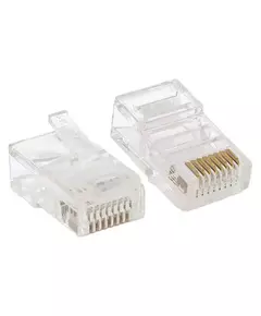 Коннектор RJ-45 TERACOM неэкранированный 8P8C Cat.5E универсальный (уп.50шт) EKF TRC-PLUG-5EUTP-50