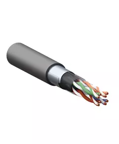 Кабель витая пара F/UTP кат.5e 4 пары solid внешний 24AWG LDPE черн. TERACOM PRO PRO EKF TRP-5EFTP-04PE-BK-OUT3