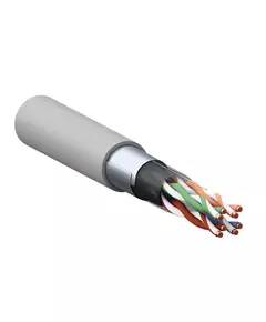 Кабель витая пара F/UTP кат.5e 4 пары solid 24AWG PVC сер. TERACOM PRO EKF TRP-5EFTP-04PVC-GY-IN3