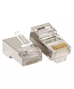 Коннектор RJ-45 экранированный 8P8C 30мкд кат.5e универс. (уп.20шт) TeraLINK PRO EKF TRP-PLUG-5EFTP-20