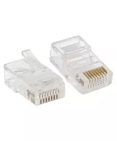 Коннектор RJ-45 неэкранированный 8P8C 30мкд кат.5e универс. (уп.50шт) TeraLINK PRO EKF TRP-PLUG-5EUTP-50