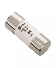 Вставка плавкая цилиндрическая ПВЦ 22х58 6А EKF pvc-22x58-6