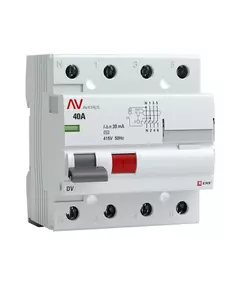 Выключатель дифференциального тока (УЗО) 4п 40А 30мА тип AC DV AVERES EKF rccb-4-40-30-ac-av