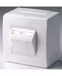 Коробка PDD-N60 с 1 розеткой Brava RJ45 кат.5E (телефон/компьютер) бел. DKC 10665