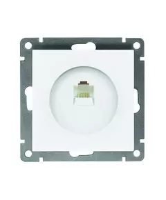 Розетка компьютерная 1-м СП Афина RJ45 кат.5E механизм бел. Universal A0051