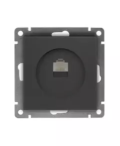 Розетка компьютерная 1-м СП Афина RJ45 кат.5E механизм графит Universal A0051-Gr