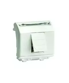 Розетка компьютерная 1-м СП 2мод. Brava RJ45 кат.5E бел. DKC 76655B