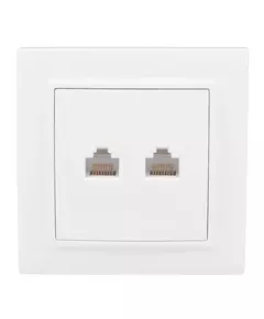 Розетка компьютерная 2-м СП Минск RJ45 бел. EKF ERK02-035-10