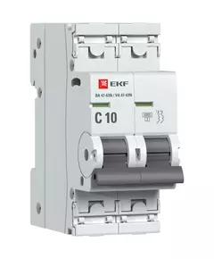 Выключатель автоматический модульный 2п C 10А 6кА ВА 47-63N PROxima EKF M636210C