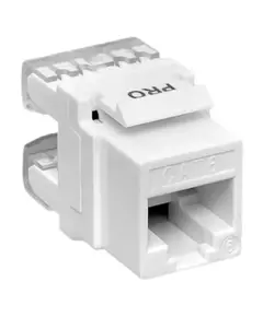 Модуль Keystone кат.6 RJ-45 неэкранированный 110 IDC 180град. бел. TeraLINK PRO EKF TRP-KSTN-180D-6UTP-WH