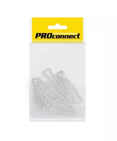 Дюбель-хомут 5-10 прямоуг. бел. (уп.10шт) PROCONNECT 07-4611-9