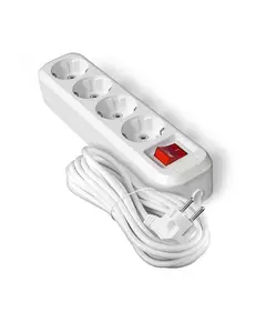 Удлинитель 4х5м с заземл. IP20 S-304А ПВС 3х1.5 с выкл.Universal 1735