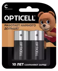 Элемент питания алкалиновый C/LR14 1.5В (блист. 2шт) Basic Opticell 5051004