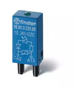 Модуль индикации и защиты LED + диод ( + A1) 6...24В DC зел. FINDER 9980902499