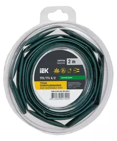 Трубка термоусадочная ТТУ нг-LS 4/2 зел. (уп.2м) IEK UDR12-004-002-002-K06-T