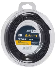 Трубка термоусадочная ТТУ нг-LS 8/4 черн. (уп.2м) IEK UDR12-008-004-002-K02-T