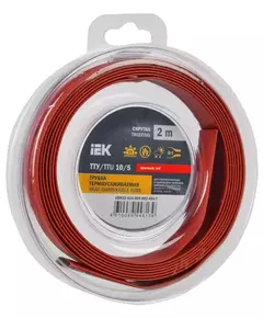Трубка термоусадочная ТТУ нг-LS 10/5 красн. (уп.2м) IEK UDR12-010-005-002-K04-T