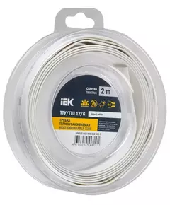Трубка термоусадочная ТТУ нг-LS 12/6 бел. (уп.2м) IEK UDR12-012-006-002-K01-T