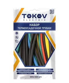 Набор трубок термоусадочных 16/8 100мм 21шт (7 цветов по 3шт) TOKOV ELECTRIC TKE-THK-16-0.1-7С
