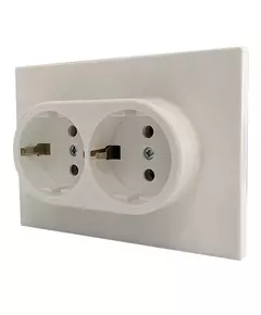 Механизм розетки 2-местн. с/з с з/ш СП Ugra 16А IP20 250В беж. GUSI С11Р6-003
