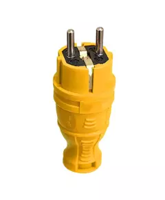 Вилка прямая с заземл. IP44 каучук желт. TOKOV TKE-C07-KV-Z