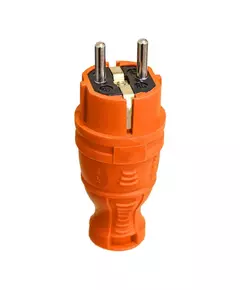 Вилка прямая с заземл. IP44 каучук оранж. TOKOV TKE-C10-KV-Z