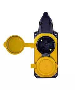Колодка удлинителя 2-м с заземл. 16А IP44 каучук желт. TOKOV TKE-C07-KK2-Z