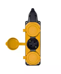 Колодка удлинителя 3-м с заземл. 16А IP44 каучук желт. TOKOV TKE-C07-KK3-Z