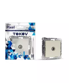 Розетка TV оконечная СП Pixel 1DB механизм беж. TOKOV ELECTRIC TKE-PX-A1O-C02