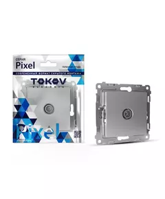 Розетка TV оконечная СП Pixel 1DB механизм алюм. TOKOV ELECTRIC TKE-PX-A1O-C03