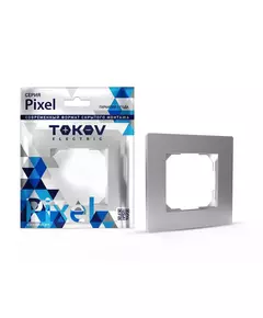 Рамка 1-м Pixel алюм. TOKOV ELECTRIC TKE-PX-RM1-C03