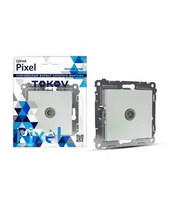 Розетка TV оконечная СП Pixel 1DB механизм перламутр. TOKOV ELECTRIC TKE-PX-A1O-C04