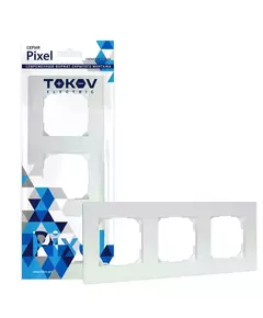 Рамка 3-м Pixel универс. перламутр. TOKOV ELECTRIC TKE-PX-RM3-C04