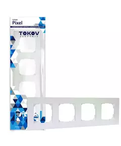 Рамка 4-м Pixel универс. перламутр. TOKOV ELECTRIC TKE-PX-RM4-C04