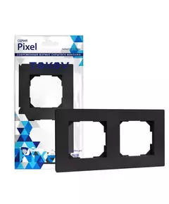 Рамка 2-м Pixel универс. карбон TOKOV ELECTRIC TKE-PX-RM2-C14
