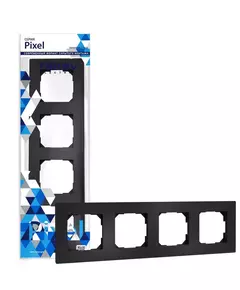Рамка 4-м Pixel универс. карбон TOKOV ELECTRIC TKE-PX-RM4-C14