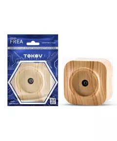Розетка телевизионная TV 1-м ОП Frea IP20 АБС-пластик сосна TOKOV ELECTRIC TKE-FR-A1C-C25