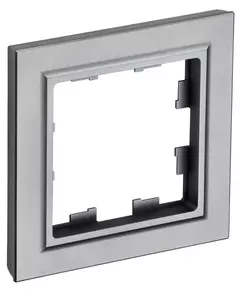 Рамка 1-м BRITE РУ-1-БрС сталь IEK BR-M12-K46