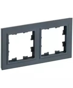 Рамка 2-м BRITE РУ-2-БрГ графит IEK BR-M22-K53
