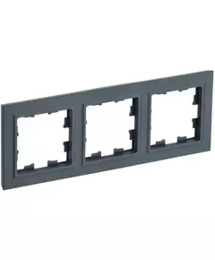 Рамка 3-м BRITE РУ-3-БрГ графит IEK BR-M32-K53