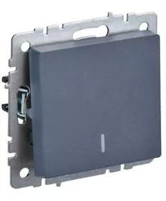 Выключатель 1-кл. СП BRITE ВС10-1-1-БрМ 10А с инд. маренго IEK BR-V10-1-10-K35