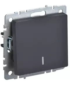 Выключатель 1-кл. СП BRITE ВС10-1-1-БрГ 10А с инд. графит IEK BR-V10-1-10-K53