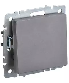 Выключатель проходной 1-кл. СП BRITE ВС10-1-6-БрС 10А сталь IEK BR-V12-0-10-K46