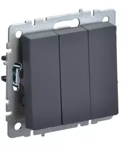 Выключатель 3-кл. СП BRITE ВС10-3-0-БрГ 10А графит IEK BR-V30-0-10-K53