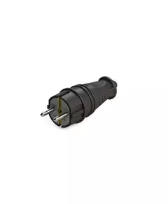 Вилка прямая MultiSet 16А 250В IP44 с заземл. каучук черн. SE MST4001BK