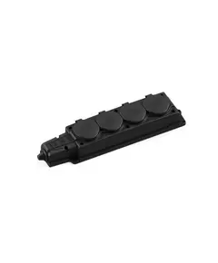 Колодка удлинителя 4-м MultiSet 16А 250В IP44 с заземл. каучук черн. SE MST4104BK