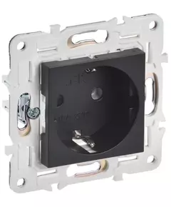 Розетка SKANDY 16А с заземл. без защ. шторок SK-R05Bl черн. IEK SK-R11-16-K02