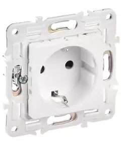Розетка SKANDY 16А с заземл. защ. штроки б/к SK-R06W арктич. бел. IEK SK-R14-16-1-K01