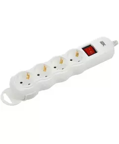 Колодка удлинителя 4-мест. с заземл. с выкл. РПр04В IEK WYP10-D-KP-16-04-ZKS-K01